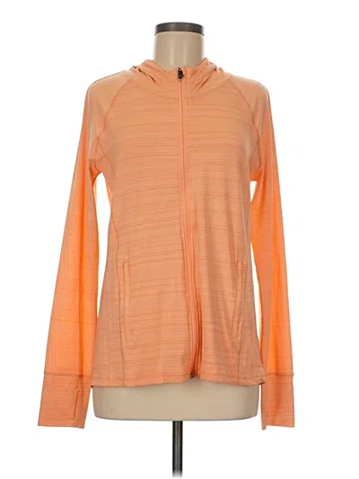 Pre-owned Athleta Track Jacket In Orange