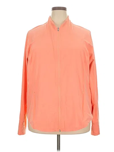 Pre-owned Athleta Track Jacket In Orange
