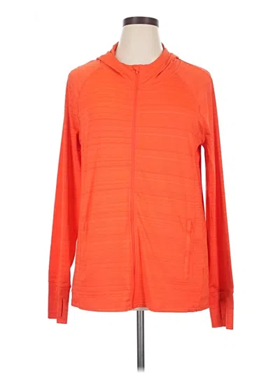 Pre-owned Athleta Track Jacket In Orange