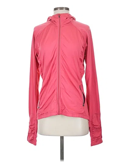 Pre-owned Athleta Track Jacket In Pink