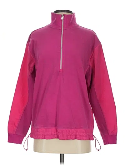 Pre-owned Athleta Track Jacket In Pink