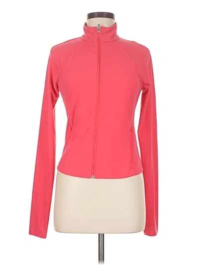 Pre-owned Athleta Track Jacket In Pink