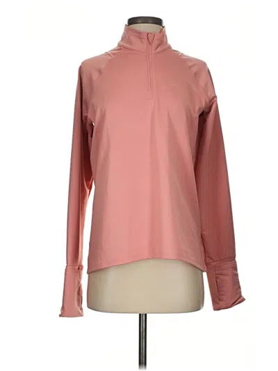 Pre-owned Athleta Track Jacket In Pink