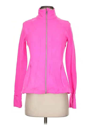 Pre-owned Athleta Track Jacket In Pink