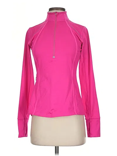 Pre-owned Athleta Track Jacket In Pink