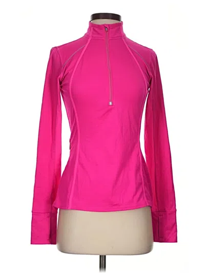 Pre-owned Athleta Track Jacket In Pink