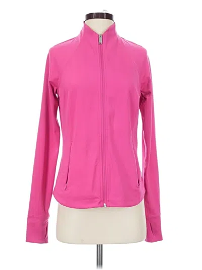 Pre-owned Athleta Track Jacket In Pink