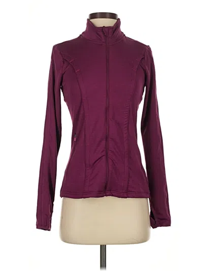 Pre-owned Athleta Track Jacket In Purple