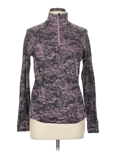 Pre-owned Athleta Track Jacket In Purple