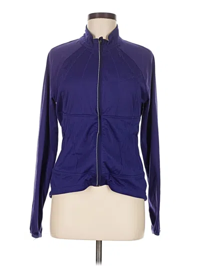Pre-owned Athleta Track Jacket In Purple
