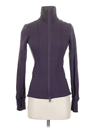 Pre-owned Athleta Track Jacket In Purple