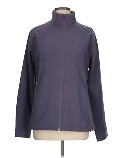 Pre-owned Athleta Track Jacket In Purple