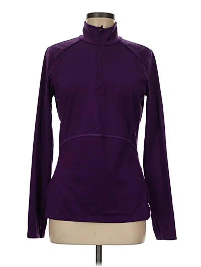 Pre-owned Athleta Track Jacket In Purple