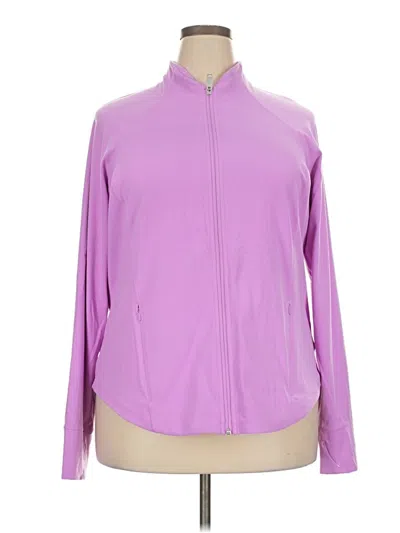 Pre-owned Athleta Track Jacket In Purple