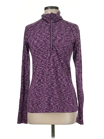 Pre-owned Athleta Track Jacket In Purple