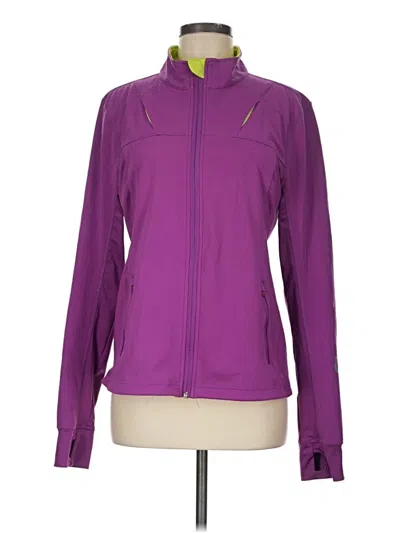 Pre-owned Athleta Track Jacket In Purple