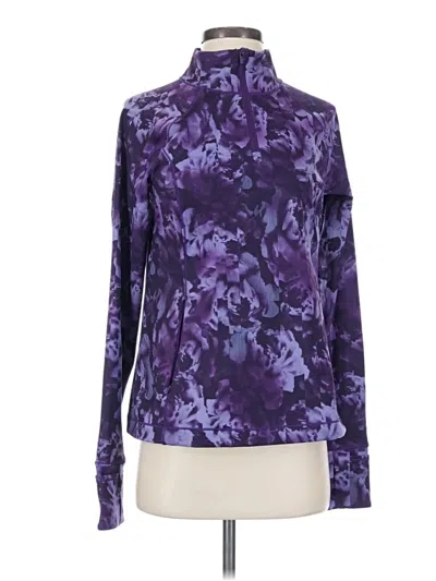Pre-owned Athleta Track Jacket In Purple