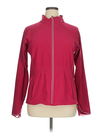 Pre-owned Athleta Track Jacket In Red