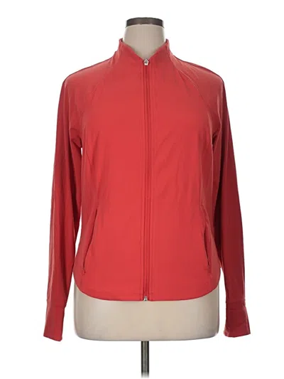 Pre-owned Athleta Track Jacket In Red