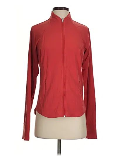 Pre-owned Athleta Track Jacket In Red