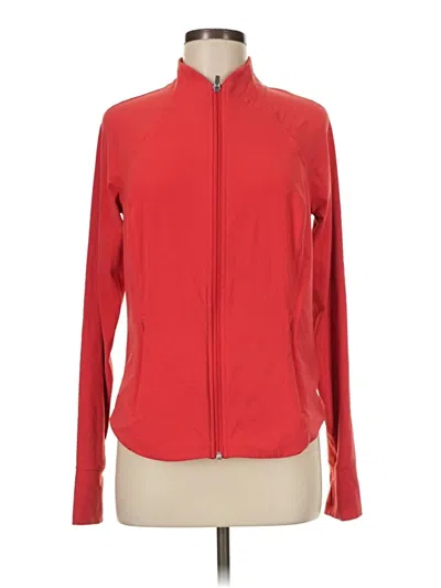 Pre-owned Athleta Track Jacket In Red