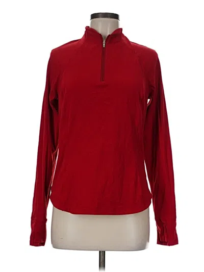 Pre-owned Athleta Track Jacket In Red