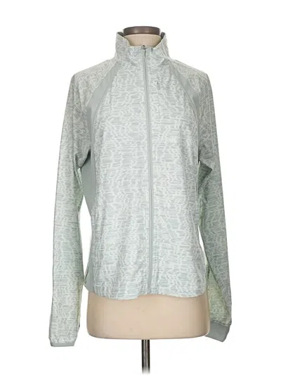 Pre-owned Athleta Track Jacket In Silver