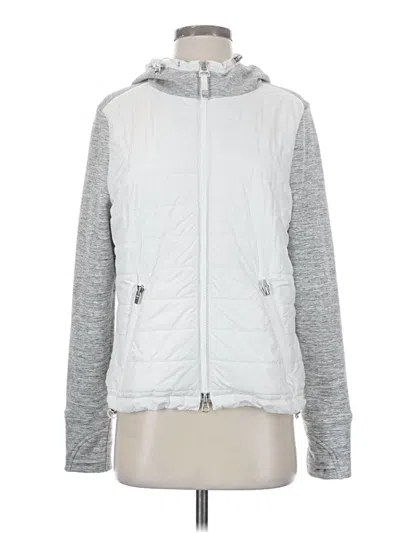 Pre-owned Athleta Track Jacket In Silver