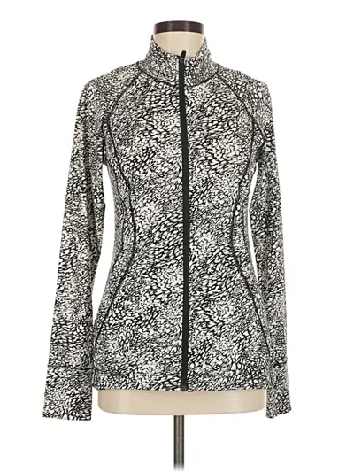 Pre-owned Athleta Track Jacket In Silver