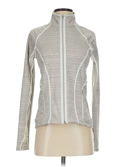 Pre-owned Athleta Track Jacket In Silver