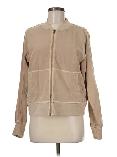 Pre-owned Athleta Track Jacket In Tan