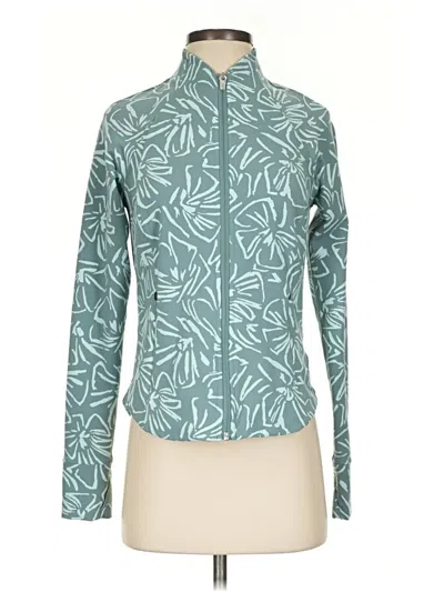 Pre-owned Athleta Track Jacket In Teal