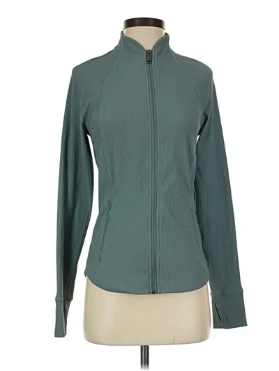 Pre-owned Athleta Track Jacket In Teal