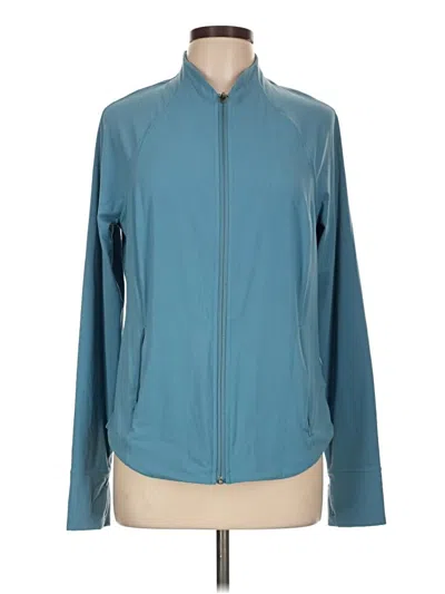 Pre-owned Athleta Track Jacket In Teal