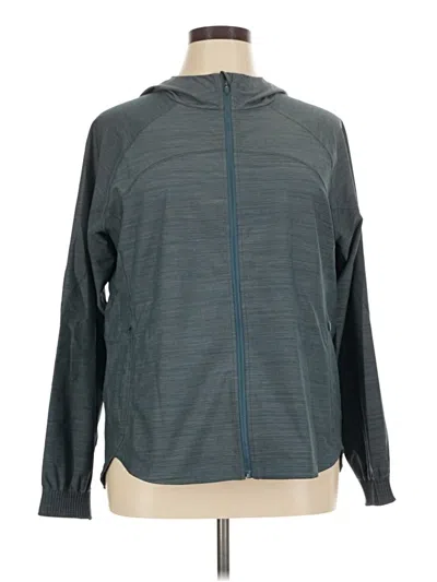 Pre-owned Athleta Track Jacket In Teal