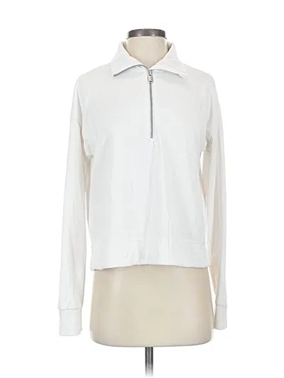 Pre-owned Athleta Track Jacket In White