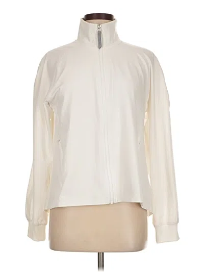 Pre-owned Athleta Track Jacket In White