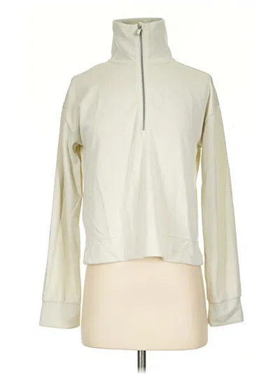 Pre-owned Athleta Track Jacket In White