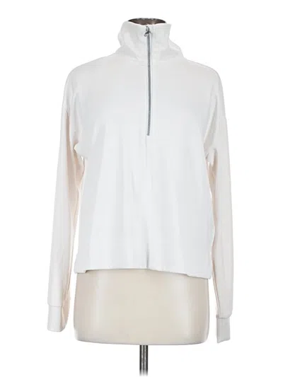Pre-owned Athleta Track Jacket In White