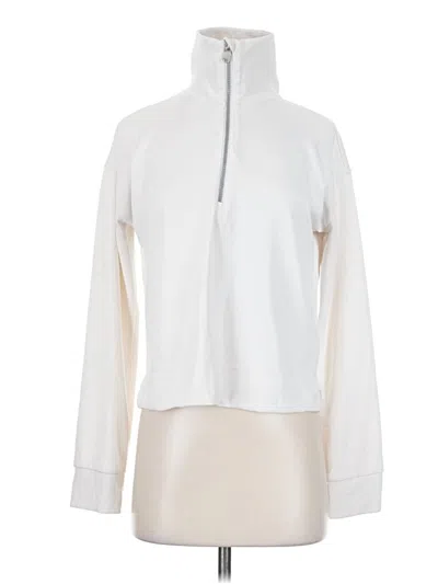 Pre-owned Athleta Track Jacket In White