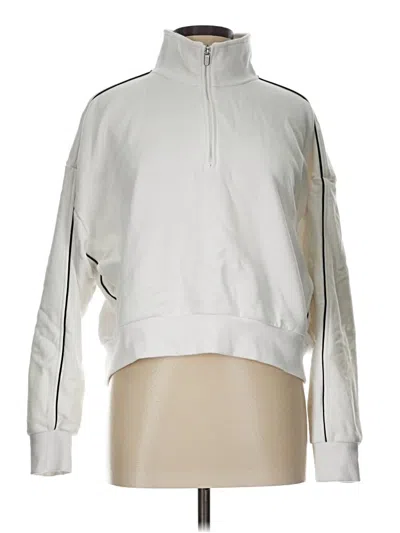 Pre-owned Athleta Track Jacket In White