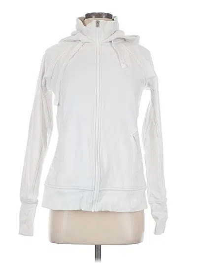 Pre-owned Athleta Track Jacket In White