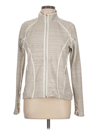 Pre-owned Athleta Track Jacket In White