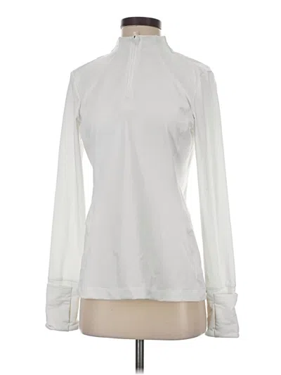 Pre-owned Athleta Track Jacket In White