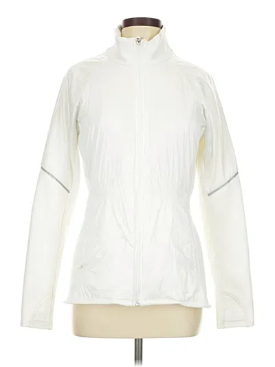 Pre-owned Athleta Track Jacket In White