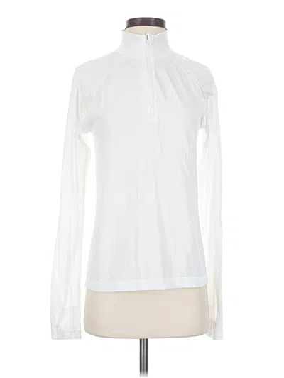 Pre-owned Athleta Track Jacket In White