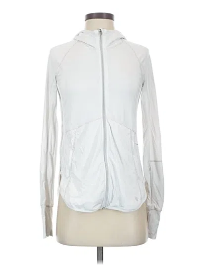 Pre-owned Athleta Track Jacket In White