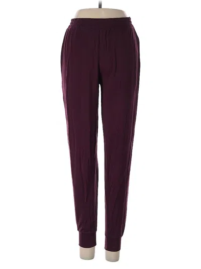 Pre-owned Athleta Track Pants In Burgundy