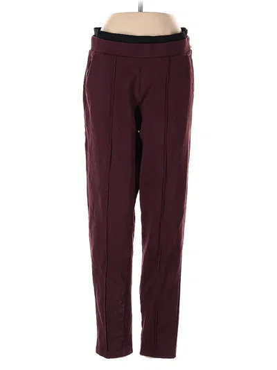 Pre-owned Athleta Track Pants In Burgundy