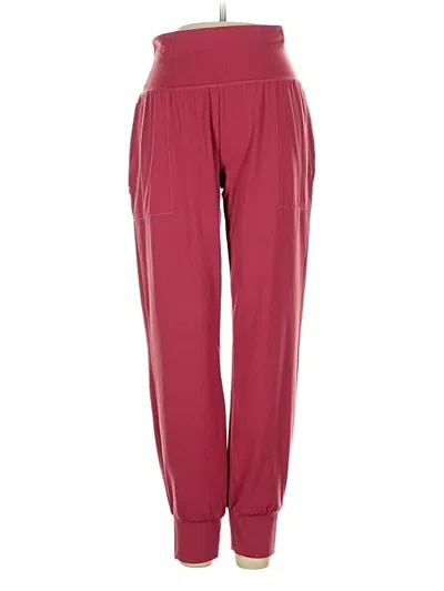 Pre-owned Athleta Track Pants In Burgundy